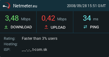 Otestujte si vasu rychlost pripojenia do Internetu